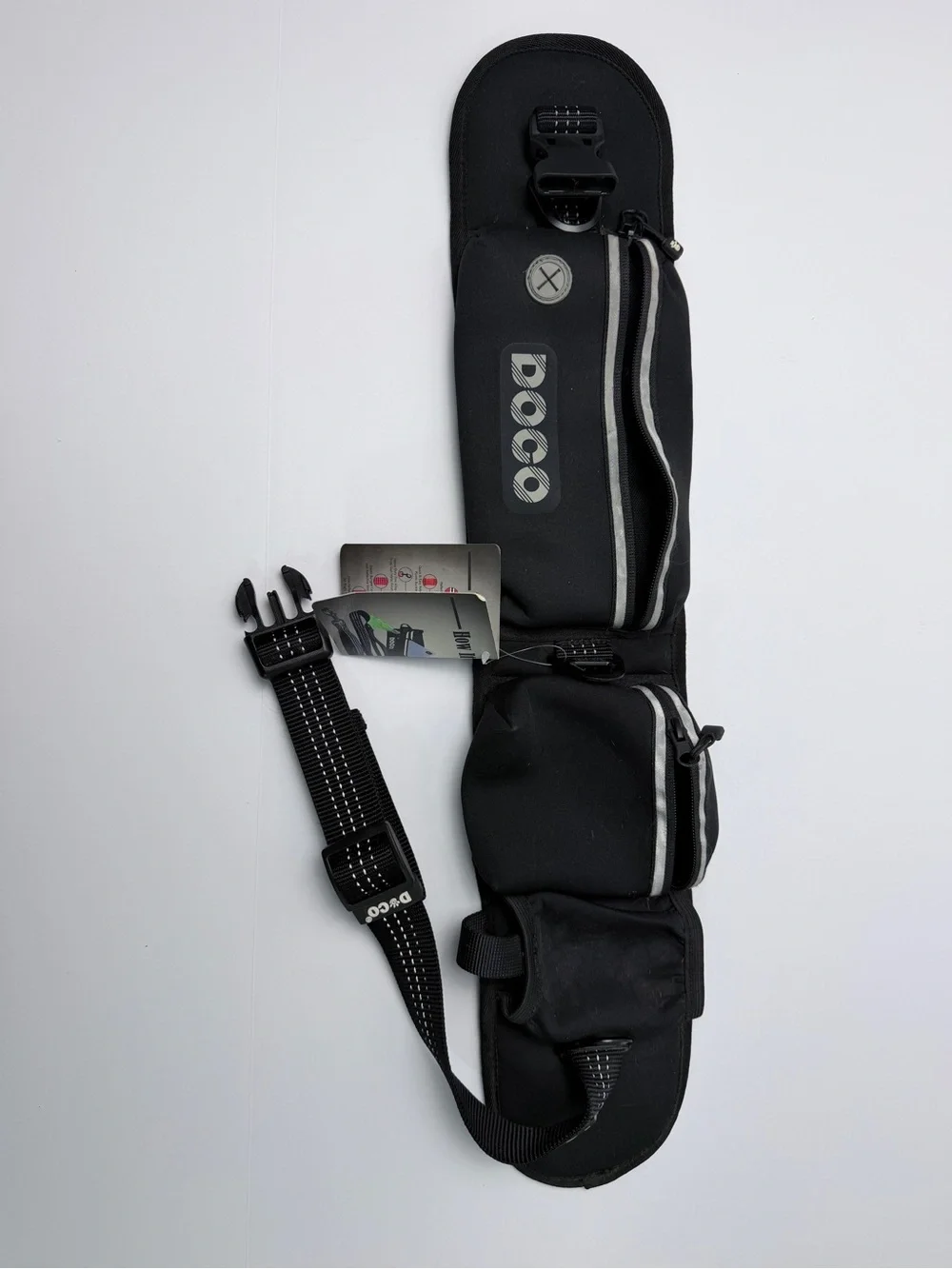 DOCO Hands Free Dog Walking Belt Leash Waist Pack LED Reflective Black
